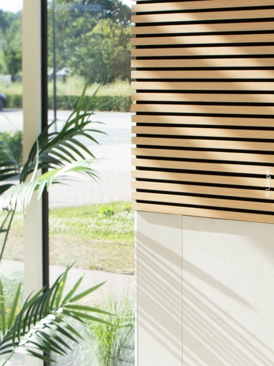 wall with acoustic panel