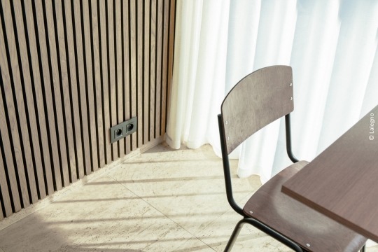 close up chair and acoustic panels