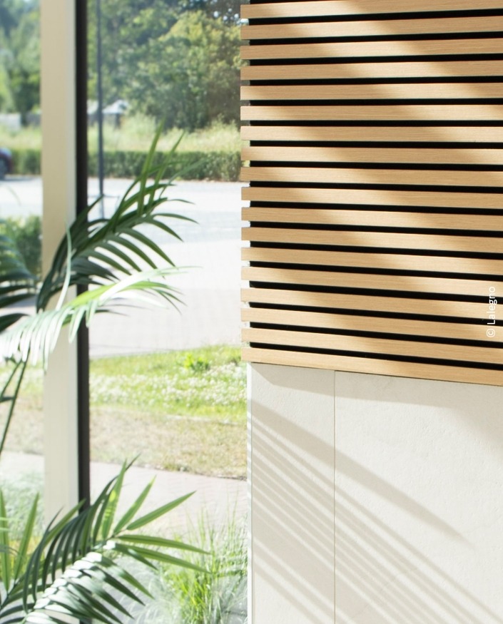wall with acoustic panel